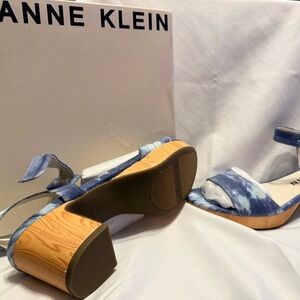 Anne Klein Tie-Dye Blue Heeled Sandals